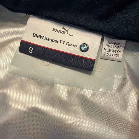 Vintage Rare PUMA × BMW Sauber F1 Team Navy Windbreaker Jacket - S - Picture 3 of 16